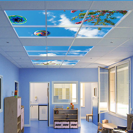 False ceiling tiles led sky appearance